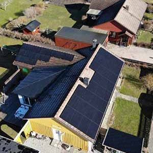 Solceller för villa